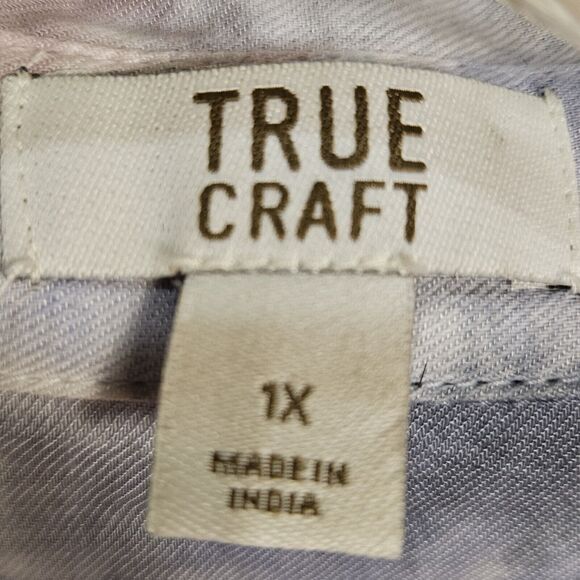 True Craft Tie Dye Blouse Plus Size 1X XL Hippie Beachy Cotton Relaxed Loose - Picture 14 of 15